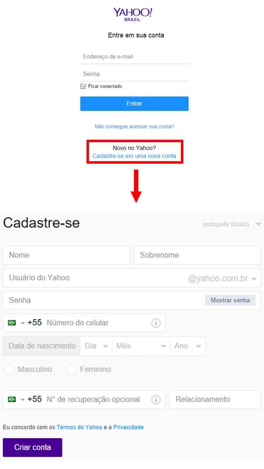 YAHOO MAIL ENTRAR - Login pelo Celular, Recuperar Senha