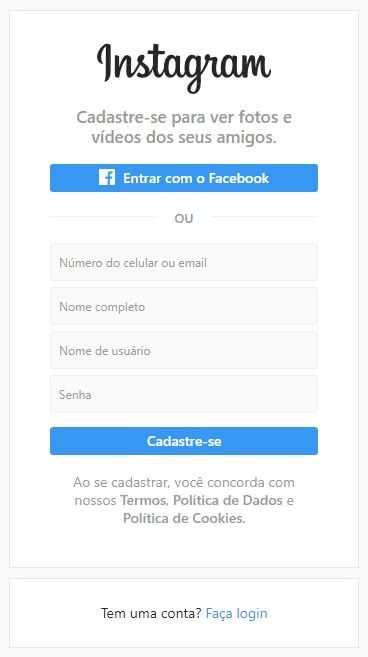 Instagram Entrar Instagram Entrar