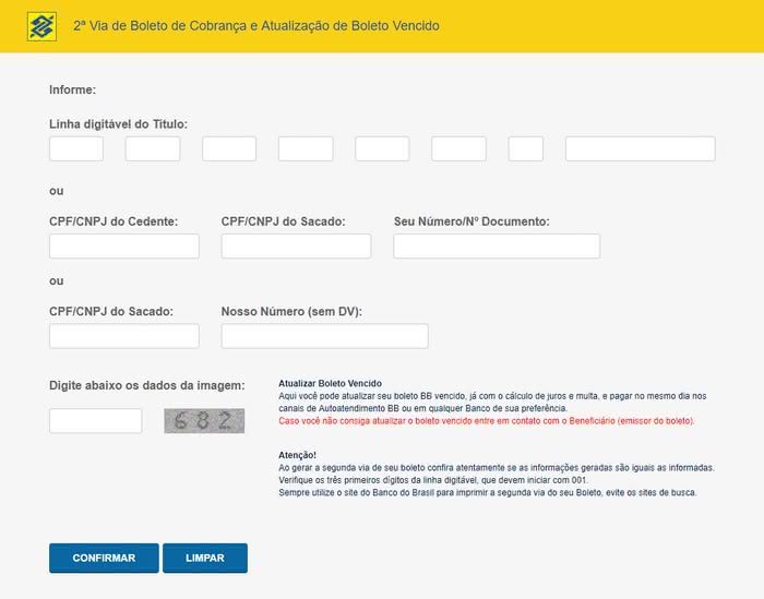 Atualizar Boleto Banco do Brasil Atualizar Boleto Banco do Brasil