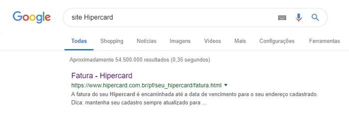 Fatura Hipercard Fatura Hipercard