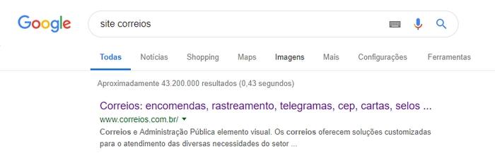 Site Correios Site Correios