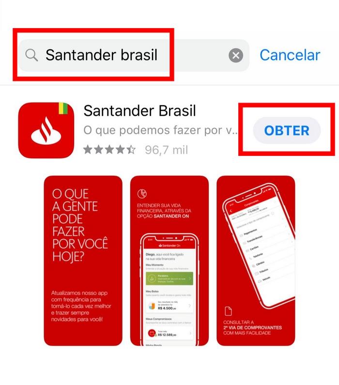 2ª Via Boleto Santander Aplicativo Santander