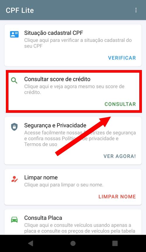 Consultar Score Consultar Score