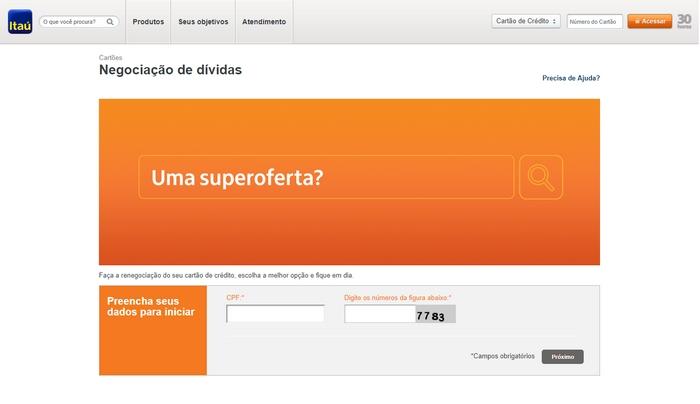 Itaucard Boleto Renegociação de dívidas Itaucard