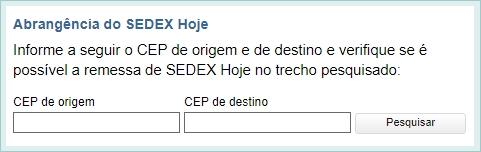 Sedex Hoje Sedex Hoje