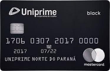 Cartão Uniprime Mastercard Black Internacional Cartão Uniprime Mastercard Black Internacional