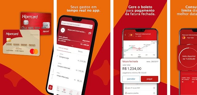 Serviços disponíveis no aplicativo Hipercard Serviços disponíveis no aplicativo Hipercard