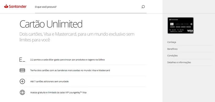 Solicitar Cartão Santander Unlimited Solicitar Cartão Santander Unlimited