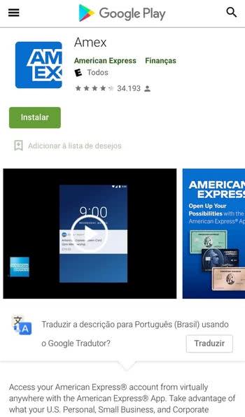 Como baixar o aplicativo American Express Como baixar o aplicativo American Express