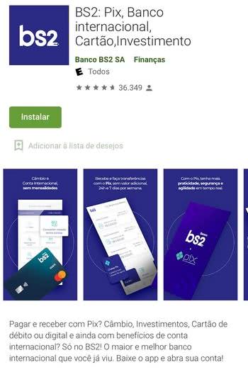 Como baixar o aplicativo BS2 Como baixar o aplicativo BS2