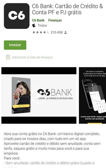 Como baixar o aplicativo C6 Bank Como baixar o aplicativo C6 Bank