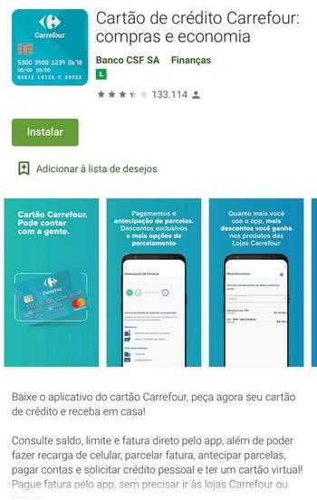 Como baixar o aplicativo Cartão de Crédito Carrefour Como baixar o aplicativo Cartão de Crédito Carrefour