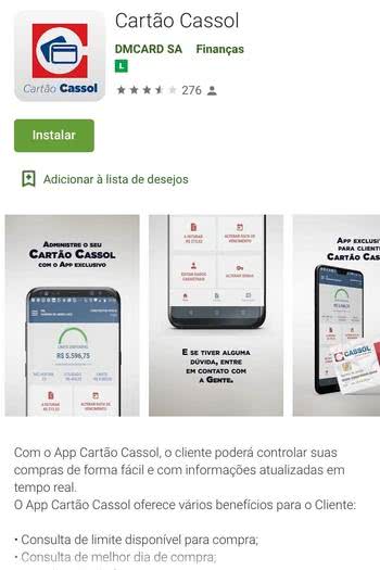Como baixar o aplicativo Cartão Cassol Como baixar o aplicativo Cartão Cassol