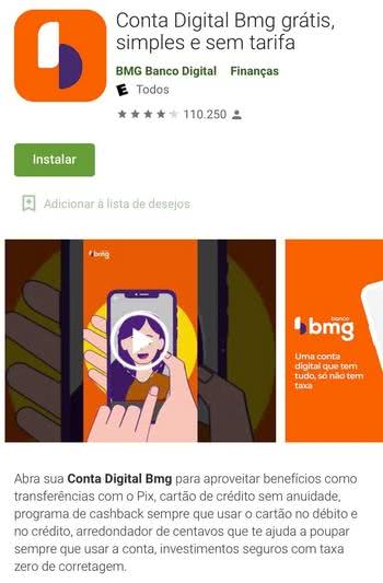 Aplicativo Conta Digital BMG Aplicativo Conta Digital BMG