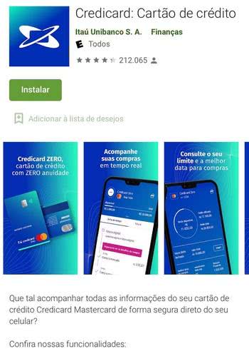 Como baixar o aplicativo Credicard Como baixar o aplicativo Credicard