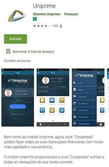 Como baixar o aplicativo Uniprime Como baixar o aplicativo Uniprime