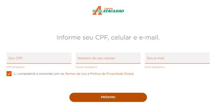 Solicitar Cartão Atacadão Solicitar Cartão Atacadão