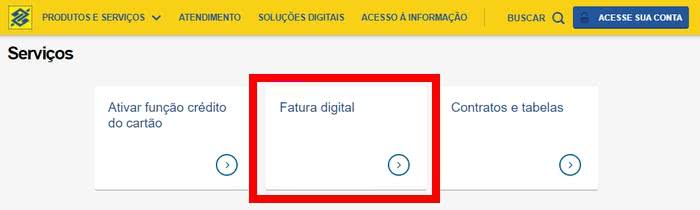 Fatura cartão Banco do Brasil Nanquim Fatura cartão Banco do Brasil Nanquim