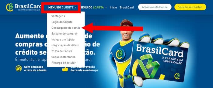 Desbloquear Cartão Brasilcard