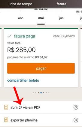 Fatura Itaú Click Fatura Itaú Click