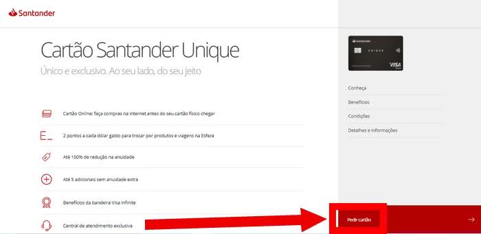 Solicitar Cartão Santander Unique