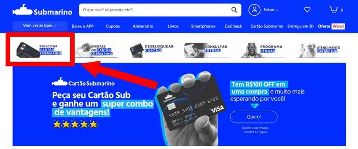 Solicitar Cartão Submarino Solicitar Cartão Submarino