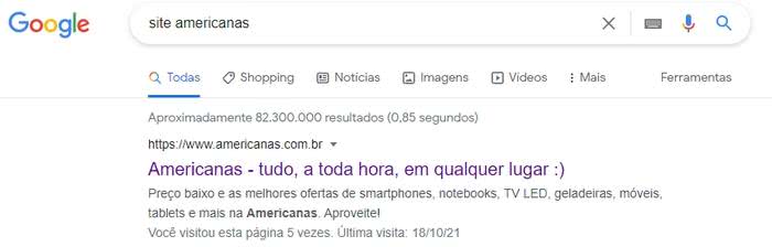 Americanas Fatura