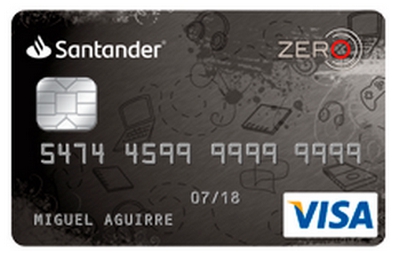 Tarjeta de crédito Santander Zero