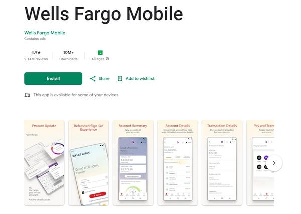 Wells Fargo app
