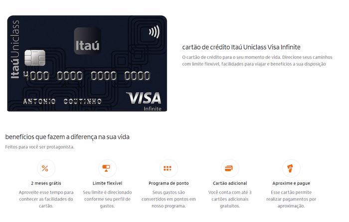 Itaú Uniclass Visa Infinite Itaú Uniclass Visa Infinite